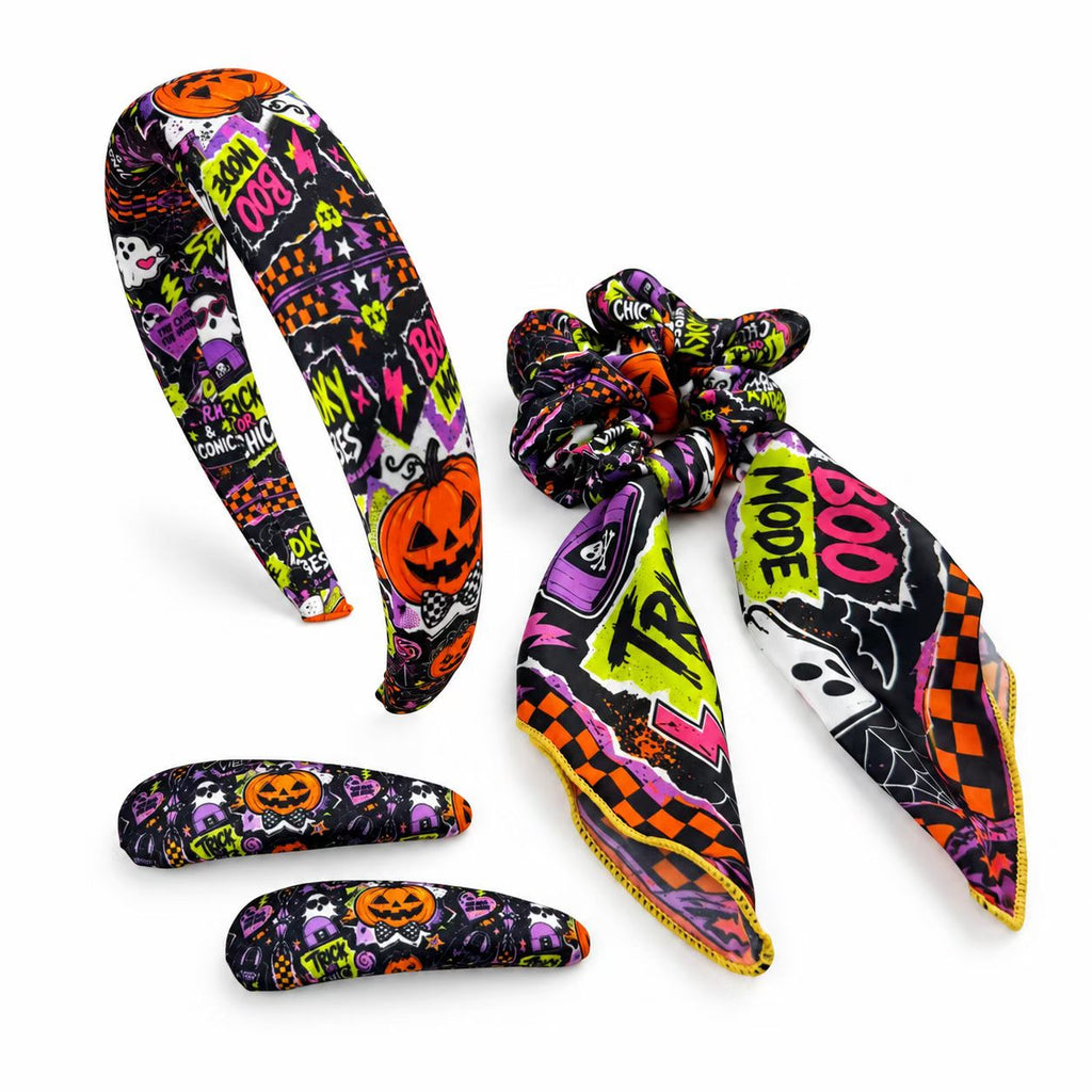 Halloween hair accessory set – Boo Mode pattern