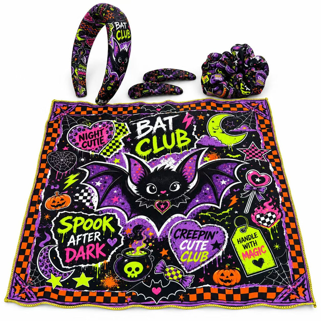 Halloween hair accessory set – Bat Night pattern